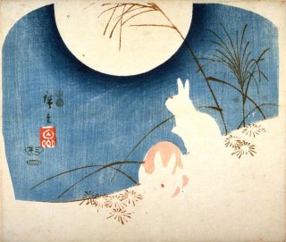 Estampe lapins - Hiroshige